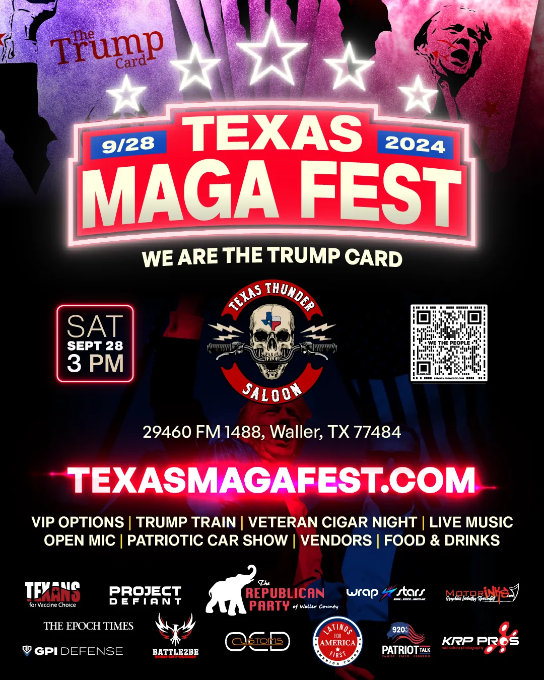 texas maga fest at texas thunder saloon in waller texas